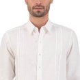 thumbnail image 4 of Camisa Guayabera Manga Larga 100% Lino Color Blanco Chica, 4 of 5
