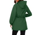 thumbnail image 4 of MuXi Women's Lightweight Hooded Anorak Jacket Windbreaker For Outdoor Sports And Daily Wear Comfortable All Season Raincoat (Dark Green,XL), 4 of 5