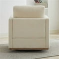 thumbnail image 4 of Swivel Accent Chair, Modern Chenille Upholstered Lounge Chair Armchair with 360 Degree Swiveling Base, Leisure Club Chair Comfy Accent Single Sofa Chair for Nursery Bedroom Living Room, Beige, 4 of 7
