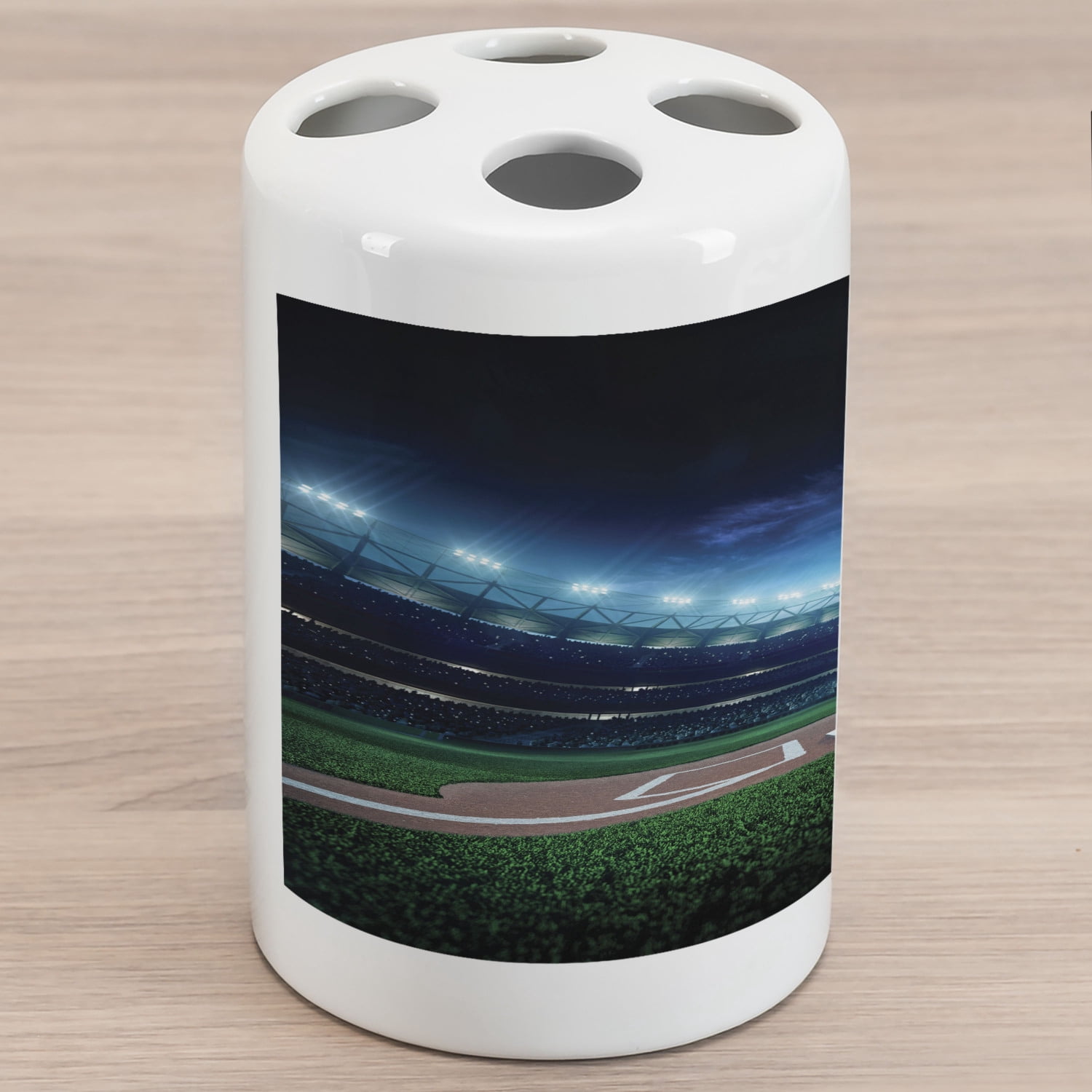 Baseball Ceramic Toothbrush Holder, Professional Baseball Field at ...