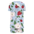 thumbnail image 5 of Viikei Women's Sleepwear Shorts Set Breezy Casual Lounge,Women Casual Round Neck Short Sleeve Blouse Fashion Pants Pajamas Suit Multicolor S, 5 of 6