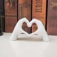 thumbnail image 3 of Small Heart Hands Sculpture Decor for Living Room Bedroom Bookshelf Coffe Table and Office Display, Love Finger Statue Modern Aesthetic Home Decor, Unique Gift for Wedding Christmas Birthday, 3 of 7