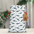 thumbnail image 4 of Fuzoiu Cute Shark Print Christmas Gift Bag,Burlap Gift Bag with Drawstring Closure & Hang Tag,Perfect for Holidays, Birthdays, and Special Occasions-Medium, 4 of 7