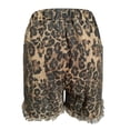 thumbnail image 5 of HOWPAY Womens Jean Shorts Baggy Stretchy Wide Leg Leopard Print Denim Bottoms With Pockets High Waisted Loose Fit Summer Casual Lounge Shorts Brown L, 5 of 8