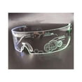 thumbnail image 1 of 2 Pieces Christmas Banquet Glowing Glasses Battery Powered Colorful Lighted Eyeglass Button Operation Luminous Eyewear Bar Pub FG35 Dual Control, 1 of 9