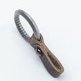 thumbnail image 3 of Titanium Alloy＋Cow Leather Keychain Portable Removable Key Ring Pendant EDC Tool, 3 of 5