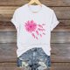 thumbnail image 1 of Fiudx Liquidación de Ahorros de Verano Blusa de Manga Corta con Estampado de Moda para Mujer, Divertida Camiseta con Cuello Redondo, 1 of 4