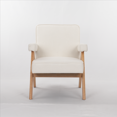 thumbnail image 3 of Solid Wood Leisure Chair with Cushions and Handrails for Living Room, Bedroom, Study, Set of 1, 3 of 6