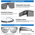 thumbnail image 6 of TINHAO Polarized Sunglasses Fit Over Glasses for Men Women Driving Oversized Square Sun Glasses UV400 Protection Shades, 6 of 7