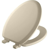 MAYFAIR 1841EC 006 Cameron Toilet Seat will Never Loosen and Easily Remove, ELONGATED, Durable Enameled Wood, Bone