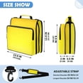 thumbnail image 3 of Gradation Of Yellow Colors Printed Zipper Binder with Handle&Shoulder Strap 2 inch 3 Ring 500+300 Sheet Capacity File Folder Organizer, 3 of 8
