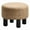 B, variant on DECMAY Round Linen Ottoman Foot Stool – Padded Footrest with Non-Skid Pine Legs for Couch, Desk, Dorm, Office