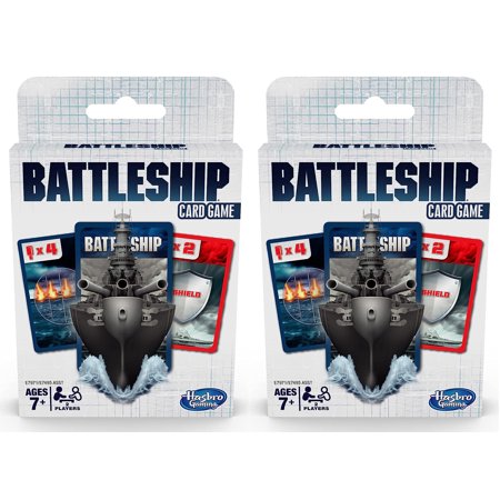 2-PACK - Hasbro Gaming Battleship Card Game for Kids Ages 7 and Up 2 Players Strategy Game