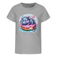 thumbnail image 4 of ibiyuan Shirts for Girls 7-8 Casual Short Sleeve Girls T Shirts Size 7 Graphic Print Girl Tops Size 8 Crew Neck Tees Loose Fit Kids Cotton Summer Top,12-13 Years, 4 of 4