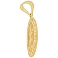 thumbnail image 2 of 14k Yellow Gold, Saint Christopher Religious Medal Pendant Oval Shape 18mm with 18" Dainty Neck Chain, 2 of 5