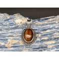 thumbnail image 4 of Real 925 Sterling Silver Pendant For Men Women, Natural Tiger Eye Cabochon Oval Golden Gemstone Amazing Handcrafted Pendant For Her Him, 4 of 4