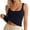 Black, variant on Women's Sleeveless Tank Top Form Fitting Scoop Neck Ribbed Knit Basic Cami Shirts