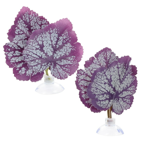 2 hojas de cría para acuario, para descansar en el acuario, con ventosa y hamaca.