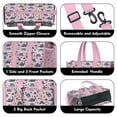 thumbnail image 3 of Teacher Tote Bag,Pink Dinosaurs Plants Pattern Teacher Utility Tote Bag,Large Work Tote Bags for Women with Multiple Pockets,Top Zipper Closure,13.8x10.6x6.7 Inch, 3 of 5