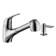 thumbnail image 1 of Cahaba CA6110SS Robinet de Cuisine Extractible 1 Poignée Bas avec Distributeur de Savon en Nickel Brossé, 1 of 1