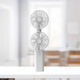 thumbnail image 4 of Ventilador de Mano, Ventilador , Ventilador USB Portátil con Cabezal de Ventilador de Refrigeración Doble con Rotación de 180  degree, Ventilado blanco Macarena Ventilador de escritorio portátil, 4 of 7