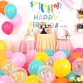 thumbnail image 3 of Yanonmyfd 60PC Rainbow Balloons Set, Colorful Balloons, 12 Inch Bright Color Yellow Orange Hot Pink Teal Blue Confetti Balloon Helium for Rainbow Wedding Day Birthday Party decorations,Pink Black Cow, 3 of 30