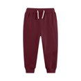 thumbnail image 2 of Boys And Girls Joger Elastic Waist Special Print Drawstring Sports Pants Wine 130, 2 of 5