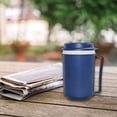 thumbnail image 4 of Weighted Insulated Mug with Tumbler Lid. 5.5 Inches Tall x 3.25 Inches Wide. Holds (12oz) Blue, 4 of 5