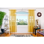 All American Collection New 2pc High Quality Doli Sheer Curtain 60"x84"