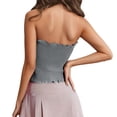 thumbnail image 1 of Women's Cute Ruffled Removable Straps Camisole Top, 1 of 4