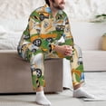 thumbnail image 7 of Naloa Construction Machinery1 Men’s Pajamas Set - Long Sleeve Button Down Sleep Shirt and Pajama Bottoms Sleepwear Set-Medium, 7 of 7