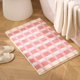 thumbnail image 3 of Alfombra de piso absorbente de baño alfombra antideslizante alfombra flocada de dopamina rosa de secado rápido, 3 of 12