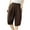 Coffee, variant on QATAINLAV Linen Shorts for Women Summer Casual Bermuda Shorts Lightweight Elastic Waist Beach Shorts Loose Knee-Length Wide Leg Shorts with Pockets Bermudas Para Mujer Para Verano Coffee L