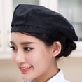 thumbnail image 2 of Gorro de cocinero unisex Sunnimix para trabajo Negro paquete de 2, 2 of 8