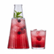thumbnail image 1 of Juego Botella y Vaso de Vidrio con Diseño Acanalado, Capacidad 1.02 L / 238 ml, 1 of 11