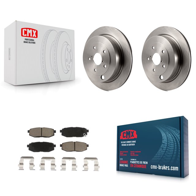 CMX Rear Disc Brake Rotors and Ceramic Pads Kit for Car Subaru Tribeca B9 K8C-101846