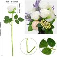 thumbnail image 2 of 12 Piezas de Rosas Artificiales Flores Artificiales Deco Rosas Falsas Blancas 50 cm, 2 of 5