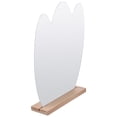 thumbnail image 2 of Wooden Base Desktop Cosmetic Mirror Dorm Desktop Acrylic Irregular Mirror Makeup Mirror, 2 of 8