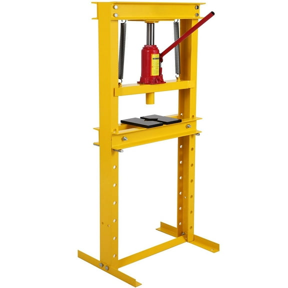 Danolapsi Hydraulic Shop Press, 6 Ton Hydraulic Press, H Frame Garage Floor Benchtop Press Adjustable Shop Press with Plate for Gears and Bearings
