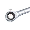 thumbnail image 3 of Unique Bargains Double Box End Ratcheting Wrench (14x17mm) Metric 72 Teeth 12 Point Ratchet Spanner Tools, CR-V, 3 of 5