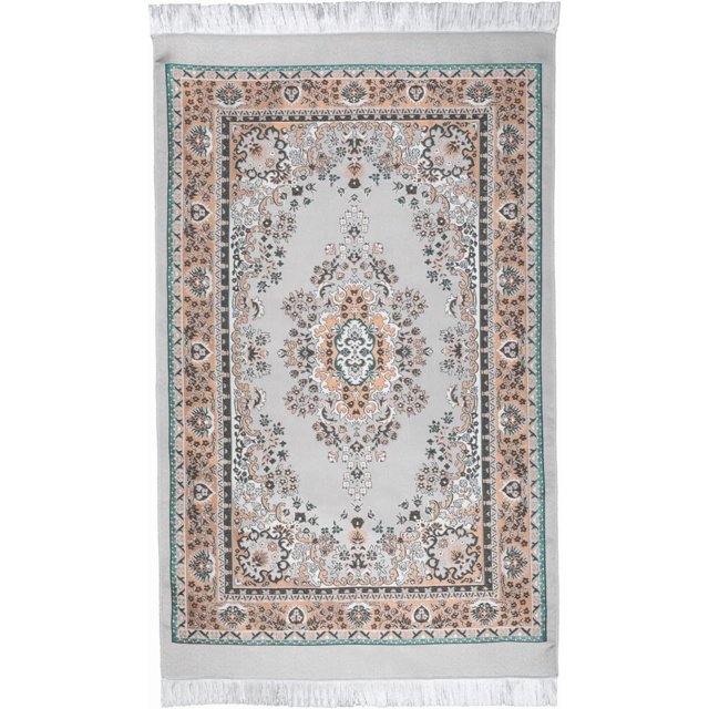 Muslim Prayer Rug, Elegant Ramadan Prayer Rug, 27.5x43.3 Inch Green (No Beads or Bag)