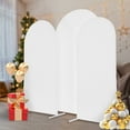 thumbnail image 5 of 3X White Arch Backdrop Stand Set Wedding Arch Stand Backdrop Decor with Covers, 5 of 20