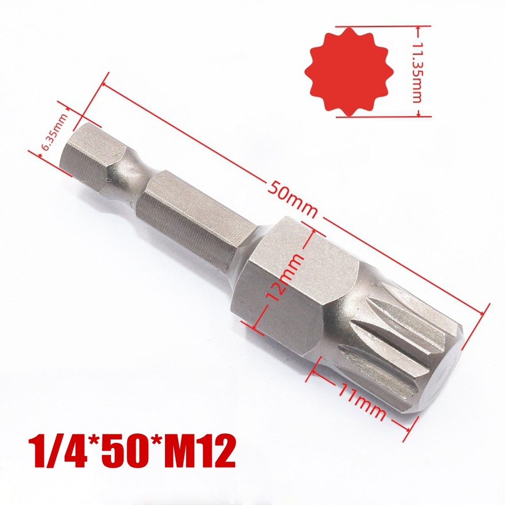 【ボブ】D FORCE VS-50 OOX 1Pc 50mm 12 Point Torx Screwdriver Bit 1/4\'\' Hex Shank