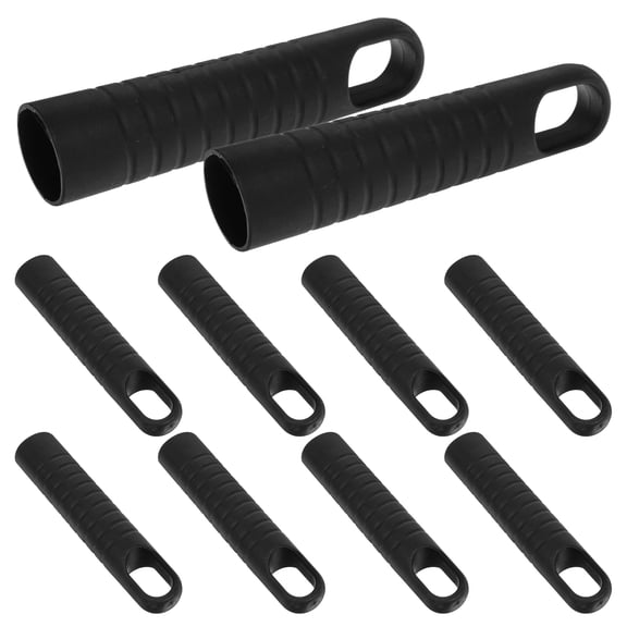 HEMOTON Worgeous 10pcs Broom Handle Grips Attachments for Easy Installation Broom Handle Replacement End Caps with Ergonomic Grip and Hanging Hole