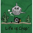 thumbnail image 2 of Scuba Diver Shark Life is Crap Funny Men's Big & Tall Crewneck Graphic Tee Brisco Brands 3X, 2 of 5