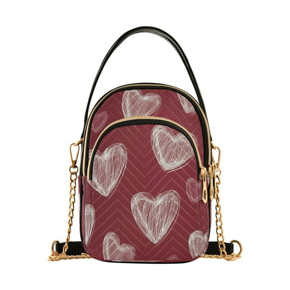 DIXRUYEE Cross Body Fashion Shoulder Waist Purse Bags Heartfelt Whispers Pocket Handbags