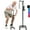 Black, variant on HEALTHBAZAAR Quad Cane Walking Cane for Women & Men for Balance Stability Adjustable Lightweight Walking Stick Black