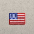 thumbnail image 2 of 2" American Flag - Red Boarder - Iron on Applique/Embroidered Patch, 2 of 2