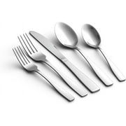 45PCS Stainless Steel Silverware Set, Flatware Set for Kitchen, Cutlery Set with Forks, Spoons, Knives, Serving Set and Metal Organizer, Modern Flatware Set Service for 8