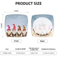 thumbnail image 5 of Set of 6 Removable Chair Seat Covers for Dining Room, Winter Gnomes Stretchable Wedding Party Chair Slipcovers Cushion Protector Snow Christmas Furniture Decor, 16.9x16.9 Inches, 5 of 6